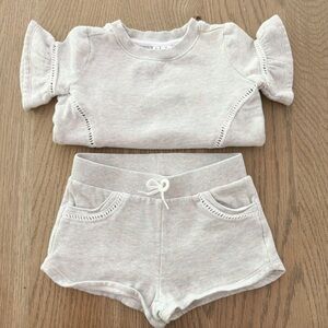Janie & Jack Sweatshirt & Short Set